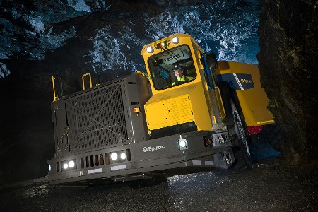 Epiroc loading and hauling machines used on copper mines in Chile