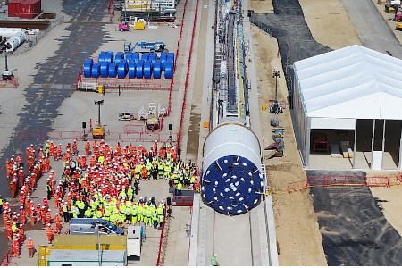 First boring machine launched for Sirius Minerals' tunnel from Teesside to Whitby 