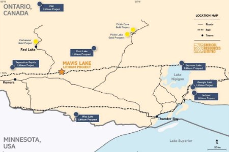 Critical Resources to purchase Mavis Lake lithium project