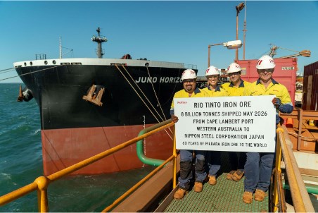 Rio Tinto ships 8 billionth tonne of iron ore from the Pilbara
