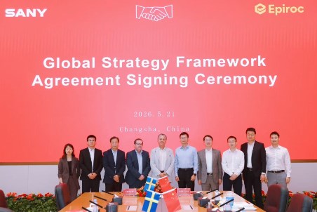 Epiroc and SANY Group sign global partnership agreement